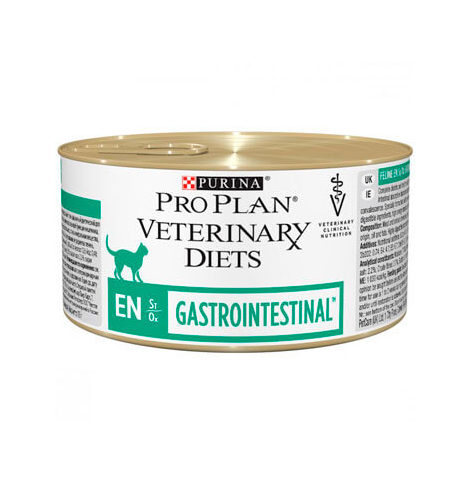 PRO PLAN VETERINARY DIETS EN ST/OX GASTROINTESTINAL  Консервированный корм для кошек при расстройствах пищеварения, 195г