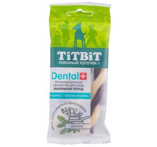 TiTBiT ДЕНТАЛ+ Косичка с мясом кролика для собак маленьких пород, 40г