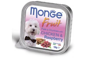 Monge Dog Fruit (Паштет для собак с курицей и малиной), 100 г