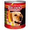 Зоогурман БигДог (BigDog), Консервы для собак Говядина с бараниной, 850г