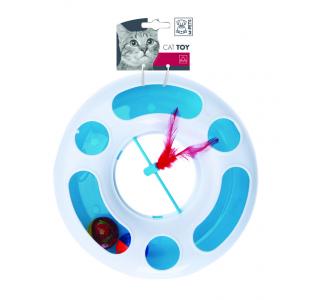 M-PETS Игровая база для кошек с мячиком, 24,2x24,2x7,2 см
