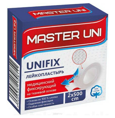 MASTER UNI UNIFIХ Лейкопластырь ФАРМЛАЙН №1 (тканевая основа), 2 см х 500 см