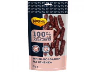 Мнямс Лакомство для собак Мини-колбаски из ягненка, 75г