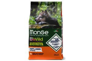 Monge Dog BWild GRAIN FREE Puppy & Junior Сухой корм для щенков, беззерновой, из мяса утки с картофелем 2,5 кг