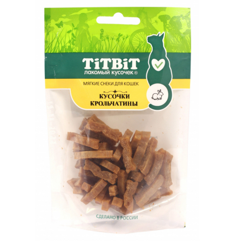 TiTBiT Кусочки крольчатины для кошек (Мясные снеки), 40 г