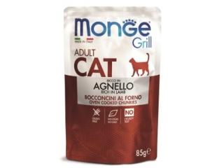 Monge Cat Grill Влажный корм для взрослых кошек из новозеландского ягненка, пауч 85 г