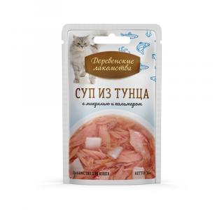 Деревенские лакомства Суп из тунца с кальмаром и макрелью, 35г