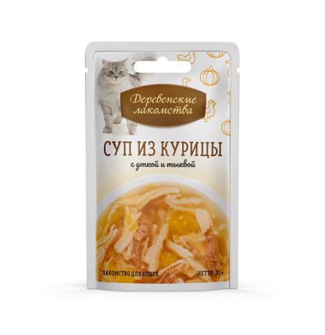 Деревенские лакомства Суп из курицы с уткой и тыквой, 35г