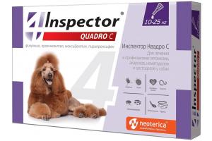 Inspector Quadro С, капли для собак 10-25кг, 1 пипетка