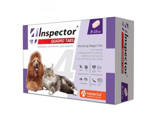 Inspector Quadro Tabs, таблетки для кошек и собак 8-16кг, 1 табл.