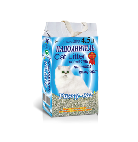 Pussy-cat, наполнитель для кошачьего туалета (Минеральный) - 4,5 л