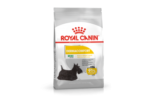 Royal Canin Mini Dermacomfort Корм сухой полнорационный для взрослых и стареющих собак мелких размеров при раздражениях и зуде кожи, связанных с повышенной чувствительностью, 1 кг