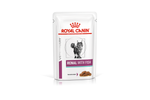 Royal Canin Renal с рыбой (в соусе) Консервированный корм для взрослых кошек с рыбой для поддержания функции почек при острой или хронической почечной недостаточности., 85г