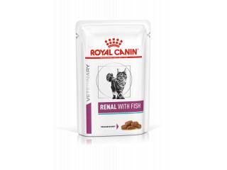 Royal Canin Renal с рыбой (в соусе) Консервированный корм для взрослых кошек с рыбой для поддержания функции почек при острой или хронической почечной недостаточности., 85г