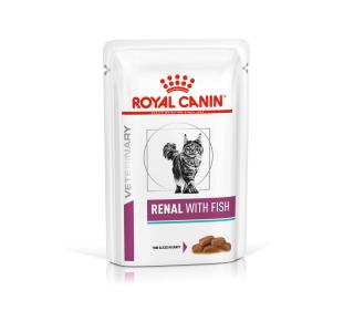 Royal Canin Renal с рыбой (в соусе) Консервированный корм для взрослых кошек с рыбой для поддержания функции почек при острой или хронической почечной недостаточности., 85г