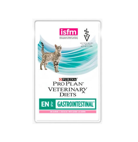 PRO PLAN VETERINARY DIETS EN GASTROINTESTINAL  Консервированный корм для кошек при расстройствах пищеварения, с лососем, 85г