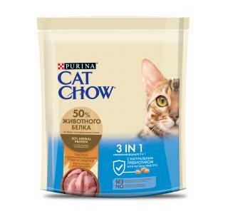 Cat Chow Сухой корм 3 в 1 для взрослых кошек с индейкой, 400г