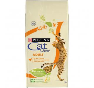 CAT CHOW сухой корм для взрослых кошек, домашняя птица, 100г (весовой)