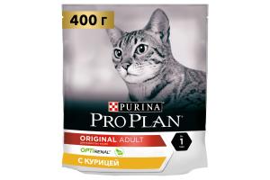 PRO PLAN ORIGINAL ADULT Сухой корм для взрослых кошек, с курицей, 400г