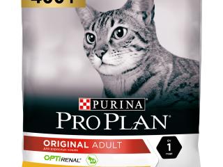 PRO PLAN ORIGINAL ADULT Сухой корм для взрослых кошек, с курицей, 400г