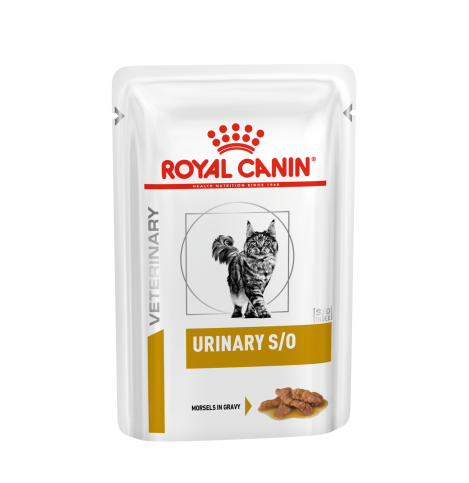 Royal Canin Urinary S/O (в соусе) Консервированнный корм для кошек, способствующий растворению струвитных камней и предотвращению их повторного образования, 85г