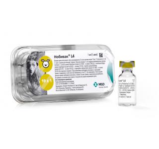 Нобивак L4 (Nobivac L4), вакцина для собак, фл. 1 мл (1 доза)