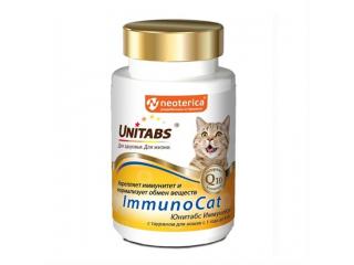 Unitabs ImmunoCat с Q10., витамины для кошек с таурином, 120 табл.