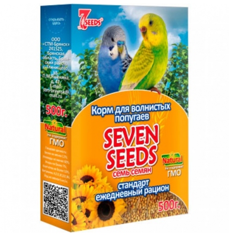 Seven Seeds Корм для волнистых попугаев стандарт 500 гр.