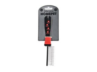 HOMEPET SILVER SERIES 21 см х 2,5 см 31 зуб расческа с переменными зубьями металлическая