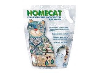 HOMECAT Наполнитель силикагелевый для кошачьих туалетов 3,8 л с ароматом морозной свежести