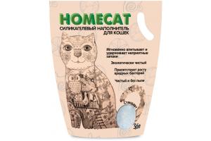 HOMECAT Наполнитель силикагелевый для кошачьих туалетов 3,8л Стандарт без запаха