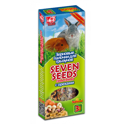 Seven Seeds Палочки для грызунов, с орехами 3 шт