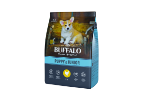 MR. BUFFALO PUPPY & JUNIOR С КУРИЦЕЙ Сухой корм для щенков и юниоров средних и крупных пород, 2 кг