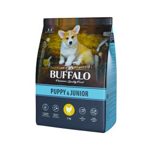 MR. BUFFALO PUPPY & JUNIOR С КУРИЦЕЙ Сухой корм для щенков и юниоров средних и крупных пород, 2 кг