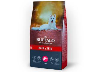 MR. BUFFALO HAIR & SKIN С ЛОСОСЕМ Сухой корм для взрослых собак всех пород для здоровой кожи и красивой шерсти, 800 г