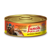 LUNCH FOR PETS Консервированный корм для собак, цыпленок и язык Кусочки в желе 100гр.