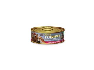 LUNCH FOR PETS Консервированный корм для собак говядина с сердцем, 100 гр.