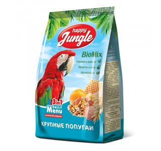 Happy Jungle Корм для крупных попугаев (основной рацион), 500г