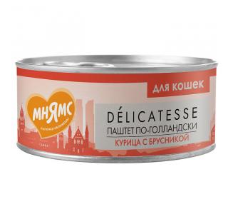 Мнямс Влажный корм Курица с брусникой для кошек "Паштет по-голландски", 100 г