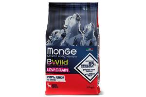 Monge Dog BWild LOW GRAIN Puppy & junior Сухой корм для щенков, низкозерновой из мяса оленя, 2,5 кг