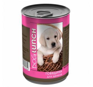Dog Lunch консервы для щенков (Говядина в желе), 410г