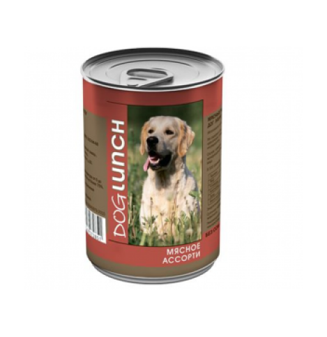 Dog Lunch консервы для собак (Мясное ассорти в желе), 410г