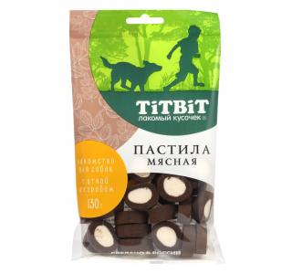 TiTBiT Пастила мясная с уткой и кэробом Лакомство для собак 130 г