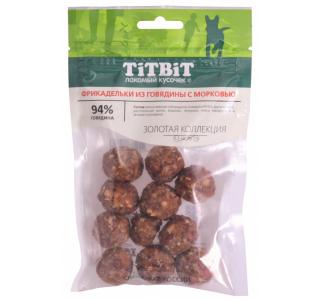 TiTBiT Фрикадельки из говядины с морковью для собак Золотая коллекция 70 г