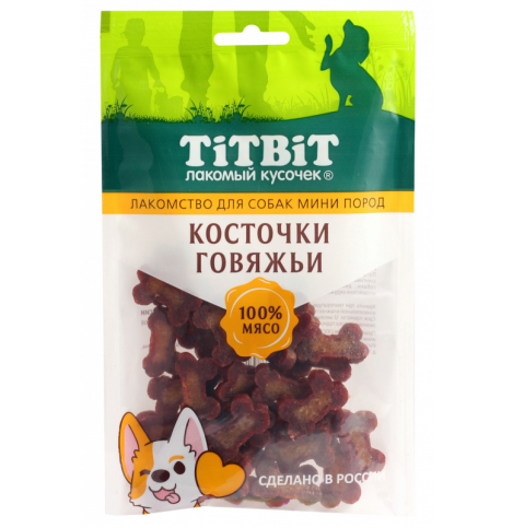 TiTBiT Косточки говяжьи для собак мини пород 100 г