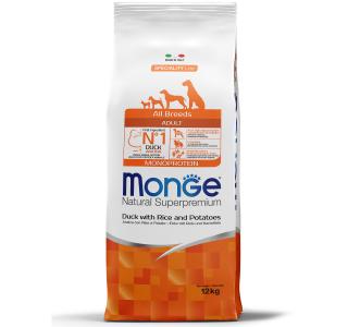 Monge Dog Speciality Line Monoprotein Сухой корм Monge Dog Speciality Line Monoprotein для взрослых собак всех пород, из утки с рисом и картофелем, 500 г (весовой)