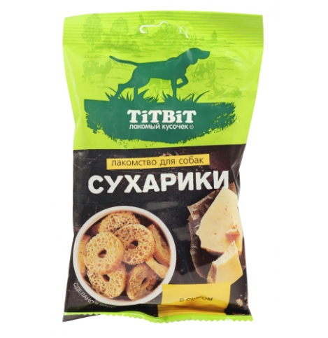 TiTBiT Сухарики с сыром лакомство для собак 55 г