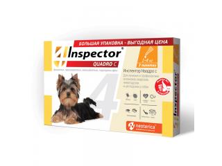 Inspector Quadro С, капли для собак 1-4кг, 3 пипетки