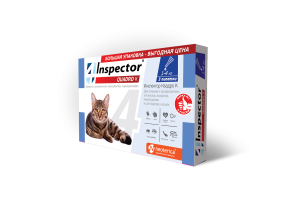 Inspector Quadro К, капли для кошек 1-4кг, 3 пипетки