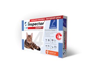 Inspector Quadro К, капли для кошек 1-4кг, 3 пипетки